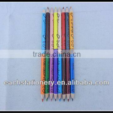 7'' Double End Sharpened Drawing Wooden Color Pencils