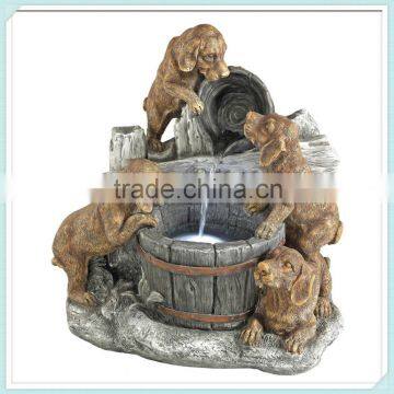 Wholesale resin puppy pail pour garden fountain