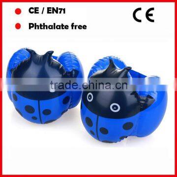 PVC inflatable beetle swimming arm rings for kids