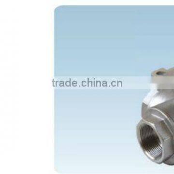 1000PSI/PN63 Reduce Port 3-way ball valve with direct mounting pad