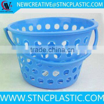 newest product plastic round laundry basket with handle