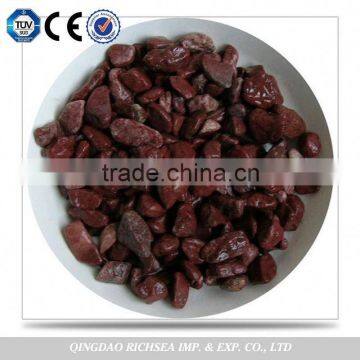 China Wholesale Garden Decorative Red Cobble Pebble