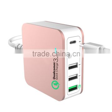 dual usb QC 3.0 Type-c charger,high speed mobile charger,for iphone quick charger qc 3.0 charger