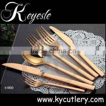 Gold Cutlery Set, Copper Cutlery, Wedding Knife and Fork Set Quality Choice