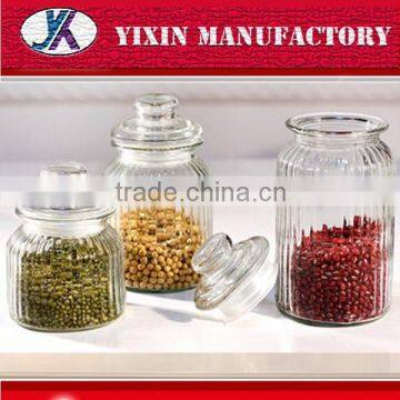 Glass jars Large glass cookie jar kitchenware 3pcs glass storage jars