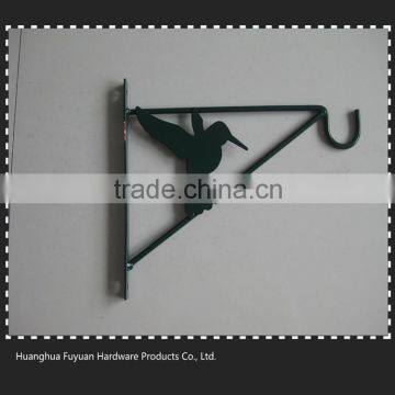 powder coated iron wall hanging basket bracket for garden