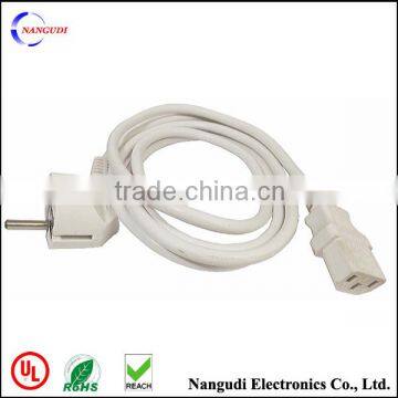 white ac power cord cable 220v