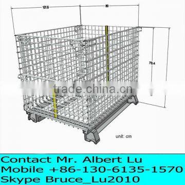 Metal Safety Cage Wire Container Type Warehouse Storage Cages