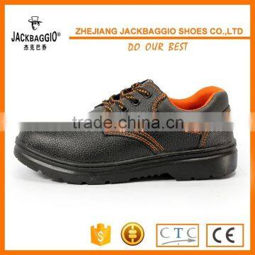 Waterproof Black Leather Oil and Acid Resistant Industrial Safety Shoes Slip Resistant Safety Footwear photo-2