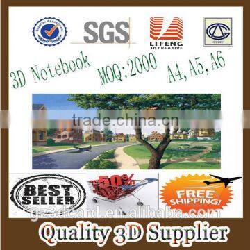 Guangzhou lifeng Modern hot sell 3d notebook with spiral binding
