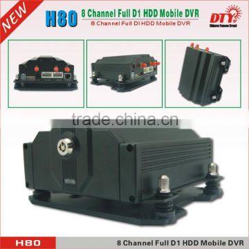 Vehicle 4G Mobile DVR 2TB HDD/SSD with GPS alarm button,8ch mobile dvr for all vehicles cameras,H80 series