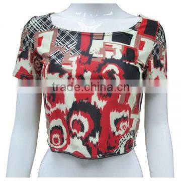 womens tank top, flower sublimation crop top wholesale