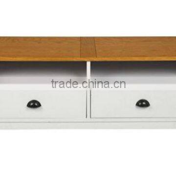 CD & TV wooden display table with 2 drawers