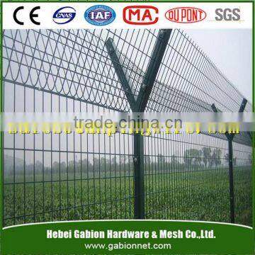 PVC coated Y type post airport fence/metal mesh wire airport fence