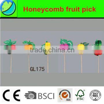Party Decorative Disposable Honeycomb Fruit Pick
