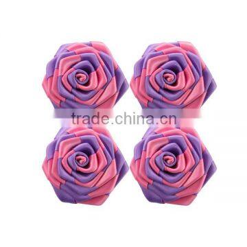 Polyester satin ribbon flowers for garment