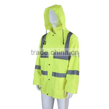 high visibility reflective waterproof rain coats