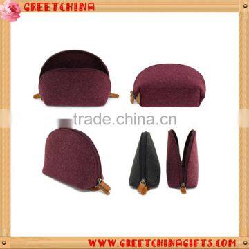 Promotional Customized Logo Cosmetic Travel Felt Bag