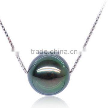 925 Sterling Silver Chain With Black Natural Pearl Pearl Jewelry Necklace                        
                                                Quality Choice