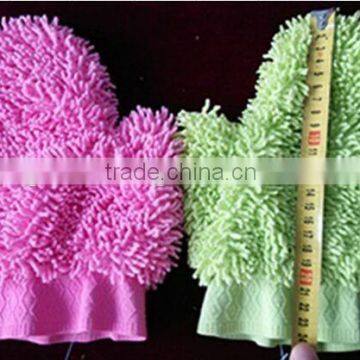 Double side chenille wash mitt ,house cleaning, car cleaning, glass cleaning