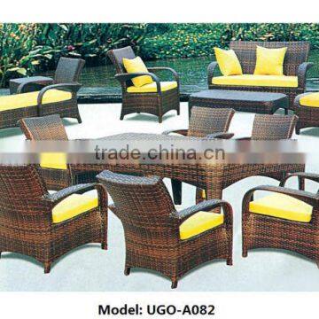 Design PE wicker UGO cheap garden rattan sofa furniture sets