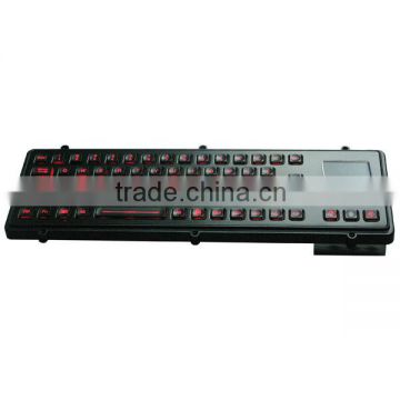 Industrial military keyboard with sealed touchpad mouse combo