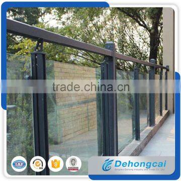 Customized Decorative Glass Regular Durable Wrought Iron Fence