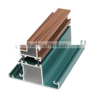 Wood Grain Finish Aluminum Glass Window photo-3