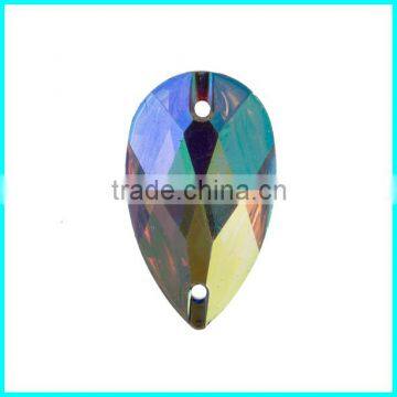 Flatback Rhinestone,Teardrop Acrylic Stone 17*28mm , AB Sew On Stone Quality Choice