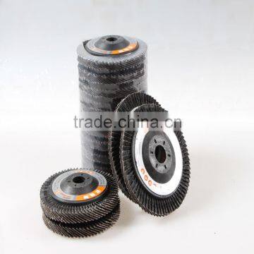 100MM Calcined Aluminium Oxide flap disc with 75MM plastic backing up