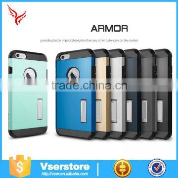 pc silicone 2 in 1 hybrid combo case for iphone 6 plus 5.5", slim armor super thin hard cover cases for apple for iphone