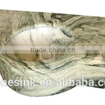 Modern design marble stone countertop bathroom sink