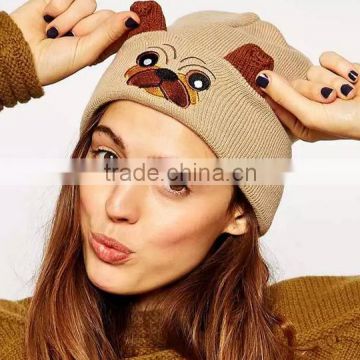 Cute High Quality Wholesale Custom Winter Beanie Hats/ Knitted Beanies/ Knitted Hat