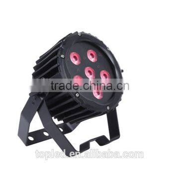 Guangzhou led stage light 6*5-in-1 RGBWA led flat par 5/7/9CH dmx led par can for indoor & outdoor use