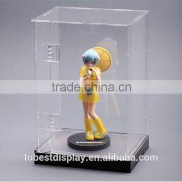 beautiful clear acrylic toy display case with black base