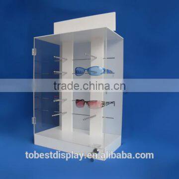 Shenzhen factory exhibition 5 tiers locking sunglass display/acrylic eyewear display stand/acrylic sunglass stand