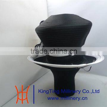 Ladies Formal Church Hats Wholesale Stylish Satin Ribbon Hats For Party BM-5070