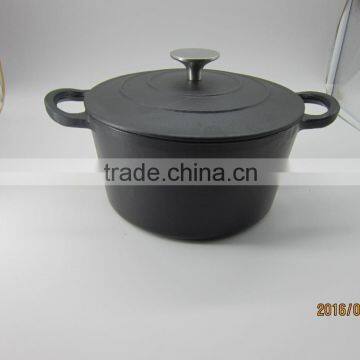 black matte enamel coated cast iron casserole, cast iron cookwares, cast iron dutch oven, cast iron pots