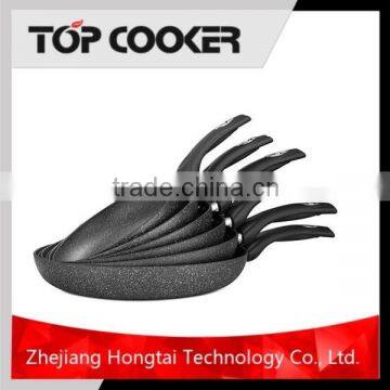 Pressed Aluminium Marble stone cookware Fry Pan