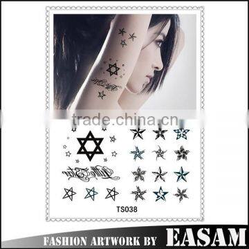 Easam 2015 hot star design body tattoo art sticker