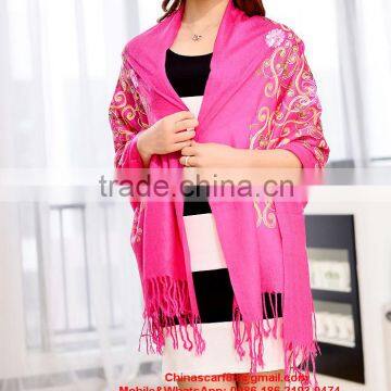 Wholesale Embroidered Cashmere Scarves photo-5