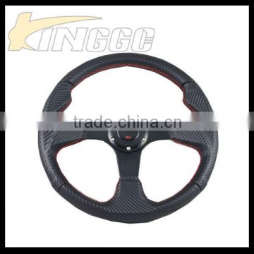 Auto Part 14" Sport Carbon Steering Wheel, Racing Universal Factory Steering Wheel For Cars