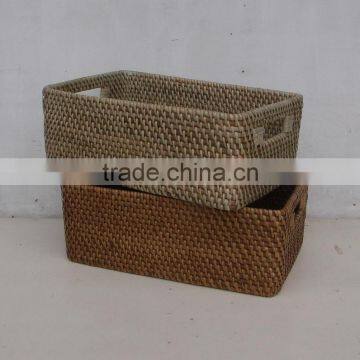 Full Rattan Basket For Storage And Home Decoration