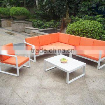 New design outdoor aluminum furniture white color, patio garden sofa furniture