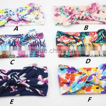 2016 New designs newborn baby girls printed hairband Fashion Bohemian stretch headbands for girls                        
                                                Quality Choice