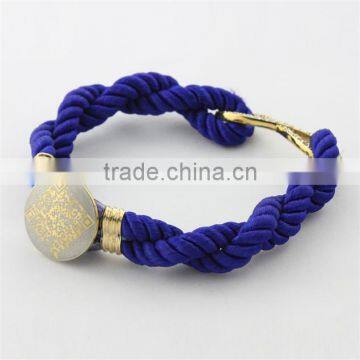 2014 fashion bracelet bangles blue gold hook bracletet men bracelet