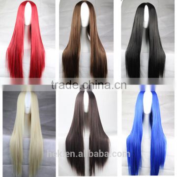 promotion synthetic hair wigs Long straight wigs different colors