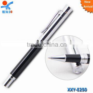 silver black simiple design promotion gift metal roller pen