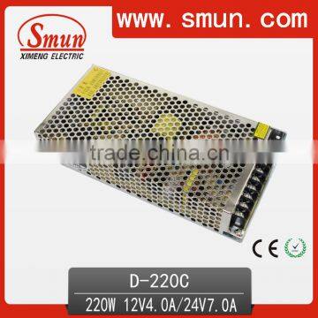 Hot-sale 220w 12v4a 24v7a Dual Output Switching Power Supply Special Designed for LCD LED TV
