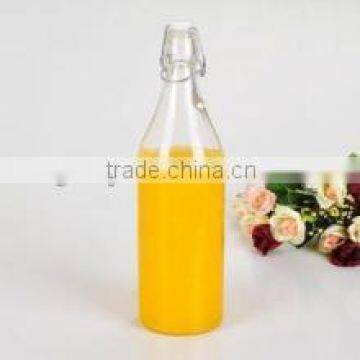 500ml and 750ml clear and round glass beverage wine bottle with swing top